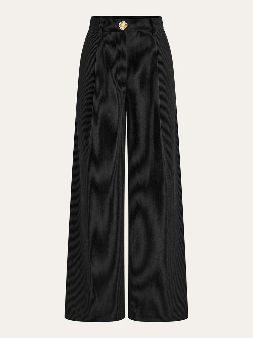 COMMENSE Corduroy Wide-Leg Pleated Pants - size Large
